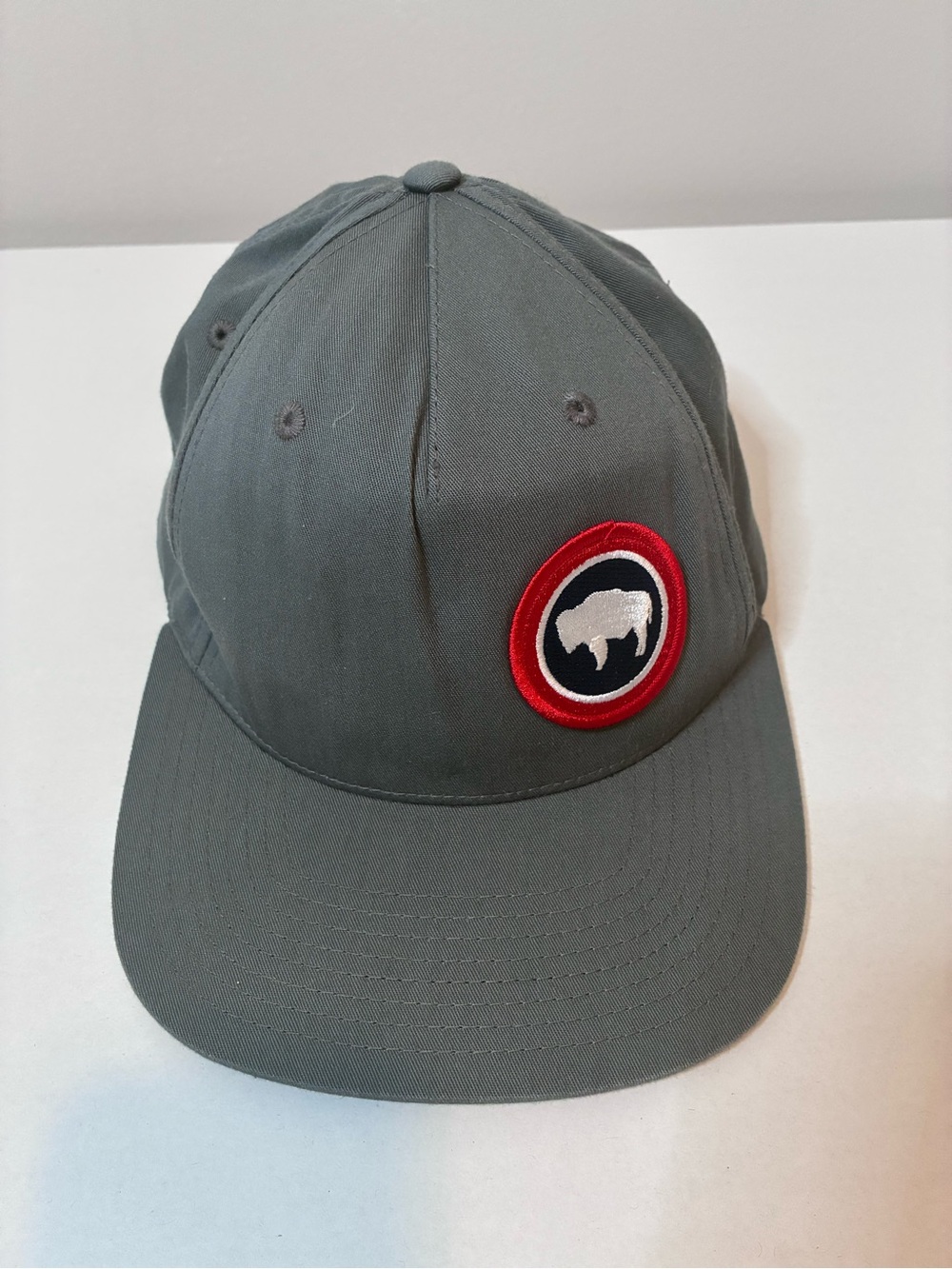 Richardson Buffalo Logo Snapback Hat Gray Jackson Wyoming Cap